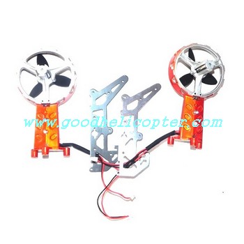 fq777-408 helicopter parts red color side wings + side motors + side blades + side metal frame